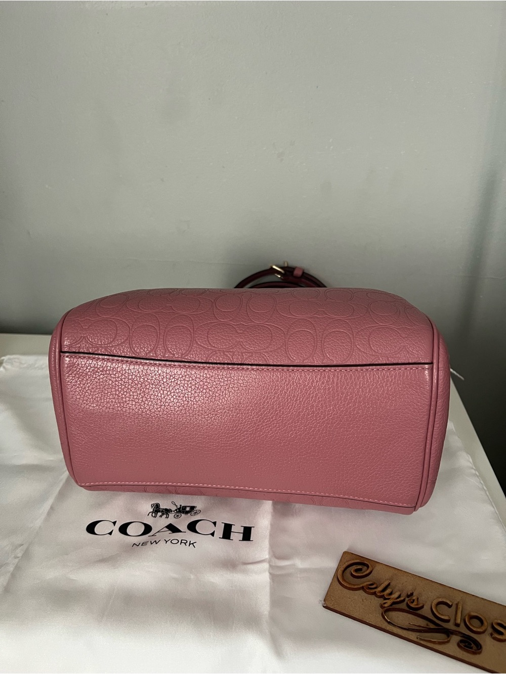 Coach Rowan Bag In Signature Leather With Flower Coin Purse And Wallet - Picture 7 of 15